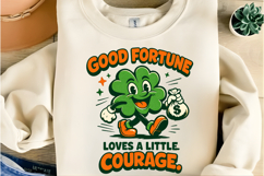 Lucky Clover Good Fortune Courage Cartoon Design Product Image 6