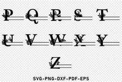 Flower Monogram Split Letters, Floral Monogram Font SVG File Product Image 23