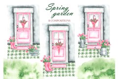 Tulips watercolor clipart. Spring flowers. Pink tulips. Product Image 4