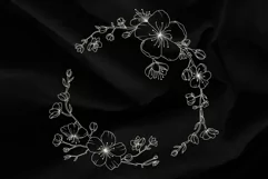Cherry blossom spring wreath SVG PNG EPS Product Image 4