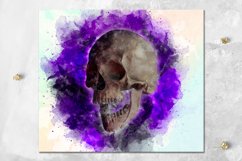 Skull &amp; flowers | Skinny tumbler Gothic sublimation design Product Image 4