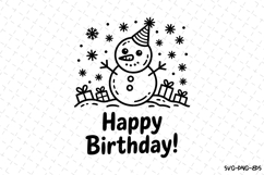 Christmas Happy Birthday Svg | Christmas Svg | Svg Cut Files Product Image 1