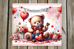 Valentine teddy bears | 4 love Skinny tumbler designs Product Image 4