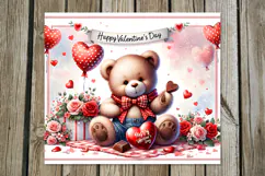 Valentine teddy bears | 4 love Skinny tumbler designs Product Image 4