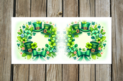 St. Patrick's day clover | 4 green Mug sublimation designs Product Image 4