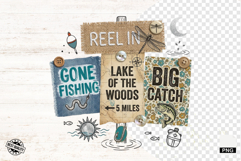 Fishing Collage PNG Sublimation Product Image 1