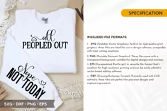 All peopled out Nope Not Today SVG T-Shirt Design Product Image 4