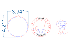 Christmas Bear Sign SVG laser cut files for Glowforge Product Image 4