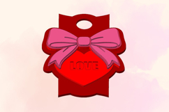 Heart with Bow, 40 OZ Tumbler, Topper for 3D Printing Product Image 4