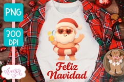 Feliz navidad PNG, Papa Noel de Verano diseño de Sublimación Product Image 4