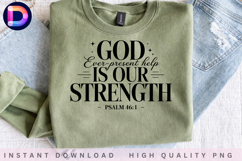 God Our Strength Psalm 46:1 Christian Faith Quote PNG Product Image 4