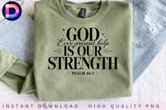 God Our Strength Psalm 46:1 Christian Faith Quote PNG Product Image 4