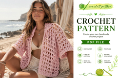Chunky Mesh Crochet Shirt Pattern PDF Product Image 2