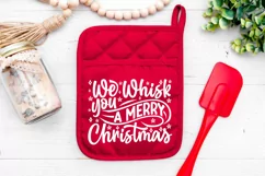 We whisk you a merry christmas SVG, Christmas Pot Holder SVG Product Image 3