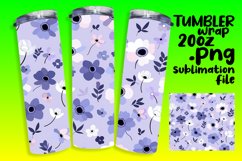 Watercolor Boho Blossom Tumbler Wrap Product Image 1