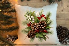 Winter Christmas Greenery Clipart, Christmas Greenery Clipar Product Image 4