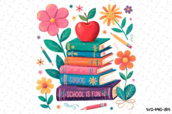 Books Svg Design | School Svg | Shirt Svg Product Image 3