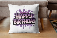 Birthday Splash Vibrant Celebration Text PNG Pack Product Image 4