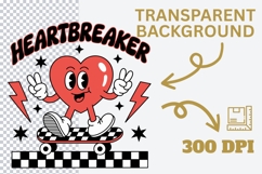 Heartbreaker Valentine PNG, Funny Valentine Shirt Design Product Image 4