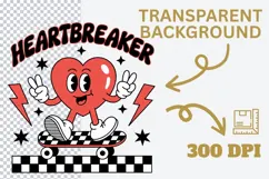 Heartbreaker Valentine PNG, Funny Valentine Shirt Design Product Image 4