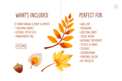 Autumn Forest Clipart Bundle with Decorative Frames Product Image 5