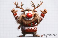 Christmas deer Reindeer clipart Bundle PNG Product Image 5