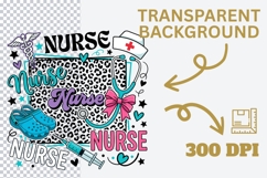 Super Nurse PNG, Cute Nurse Collage Sublimation, Leopard Product Image 4