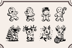 Christmas SVG Bundle: Snowman, Gingerbread, Santa, Reindeer Product Image 4