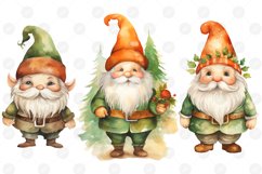 Watercolor Christmas Gnome Clipart Bundle Santa Sublimation Product Image 2