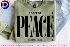 Perfect Peace Isaiah 26:3 Christian Bible Verse PNG Product Image 4
