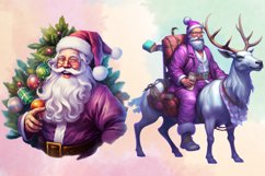 Christmas Purple Santa Claus Bundle, Christmas Bundle Product Image 5
