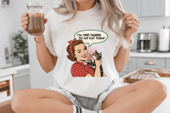 I&#039;m only talking to my cat today PNG Sublimation Design Product Image 4