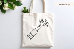 Hand Drawn Champagne Bottle SVG Product Image 4