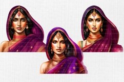 Desi art, Indian woman clipart 25 PNG Digital download Product Image 4