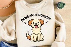 Paws and Promises Cute Dog Lover Shirt Design Product Image 4