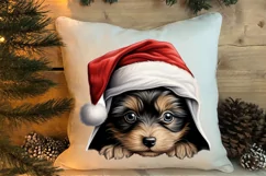 Christmas Peeking Dogs Clipart, Christmas PNG Product Image 4