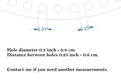 12 inch round basket base with spirograph engraving digital Product Image 3