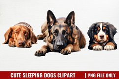 Cute Sleeping Dogs Clipart Product Image 1