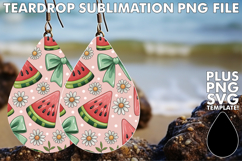 Bold Teardrop Earrings Sublimation, Christmas Product Image 1
