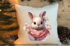 Cute Pink Christmas Animals Clipart Sublimation Product Image 4