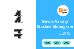 Handwriting Varsity Stacked Monogram Product Image 1