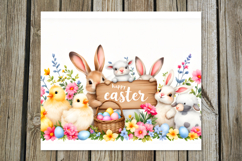 Watercolor Easter | 4 Skinny tumbler sublimation designs Product Image 4