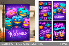 Halloween Garden Flag Design. Halloween Pumpkin Garden Flag Product Image 1