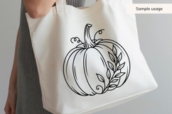 Hand Drawn Pumpkin SVG With Leaf Branch Product Image 4