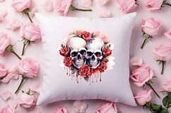 Valentines Day Skull Clipart, Christmas Clipart Product Image 4