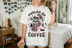 Skeleton Iced Coffee Lover PNG, Trendy Coquette Caffeine Product Image 4