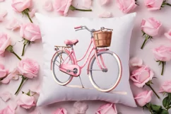 Retro Valentine Watercolor Clipart, Pink Valentine Product Image 4