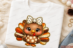 Cute Thanksgiving Turkey Sublimation Design Product Image 2