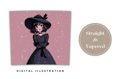 Cartoon Halloween Witch Tumbler, Halloween Tumbler PNG Product Image 4