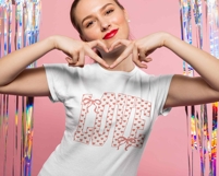 LOVE Coquette Bow Valentine PNG, Pink Bow Love Day Desing Product Image 2